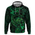 New Zealand Tuatara Hoodie Aotearoa Maori Clematis Flowers - Green