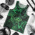 New Zealand Tuatara Men Tank Top Aotearoa Maori Clematis Flowers - Green