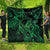 New Zealand Tuatara Quilt Aotearoa Maori Clematis Flowers - Green