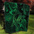 New Zealand Tuatara Quilt Aotearoa Maori Clematis Flowers - Green