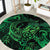 New Zealand Tuatara Round Carpet Aotearoa Maori Clematis Flowers - Green