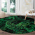 New Zealand Tuatara Round Carpet Aotearoa Maori Clematis Flowers - Green