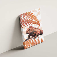 Red New Zealand Tuatara Canvas Wall Art Aotearoa Sphenodon Punctatus Silver Fern LT14 - Polynesian Pride