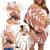 Red New Zealand Tuatara Family Matching Off Shoulder Short Dress and Hawaiian Shirt Aotearoa Sphenodon Punctatus Silver Fern