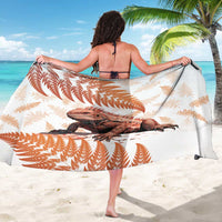 Red New Zealand Tuatara Sarong Aotearoa Sphenodon Punctatus Silver Fern