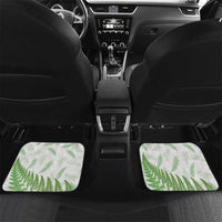 Green New Zealand Tuatara Car Mats Aotearoa Sphenodon Punctatus Silver Fern LT14 Set 2pcs - Back Green - Polynesian Pride
