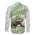 Green New Zealand Tuatara Family Matching Long Sleeve Bodycon Dress and Hawaiian Shirt Aotearoa Sphenodon Punctatus Silver Fern