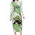 Green New Zealand Tuatara Family Matching Long Sleeve Bodycon Dress and Hawaiian Shirt Aotearoa Sphenodon Punctatus Silver Fern