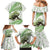 Green New Zealand Tuatara Family Matching Mermaid Dress and Hawaiian Shirt Aotearoa Sphenodon Punctatus Silver Fern