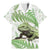 Green New Zealand Tuatara Family Matching Mermaid Dress and Hawaiian Shirt Aotearoa Sphenodon Punctatus Silver Fern