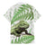 Green New Zealand Tuatara Family Matching Mermaid Dress and Hawaiian Shirt Aotearoa Sphenodon Punctatus Silver Fern