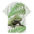 Green New Zealand Tuatara Family Matching Off Shoulder Maxi Dress and Hawaiian Shirt Aotearoa Sphenodon Punctatus Silver Fern