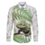 Green New Zealand Tuatara Family Matching Short Sleeve Bodycon Dress and Hawaiian Shirt Aotearoa Sphenodon Punctatus Silver Fern