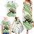 Green New Zealand Tuatara Family Matching Summer Maxi Dress and Hawaiian Shirt Aotearoa Sphenodon Punctatus Silver Fern