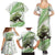 Green New Zealand Tuatara Family Matching Summer Maxi Dress and Hawaiian Shirt Aotearoa Sphenodon Punctatus Silver Fern