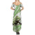 Green New Zealand Tuatara Family Matching Summer Maxi Dress and Hawaiian Shirt Aotearoa Sphenodon Punctatus Silver Fern