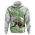 Green New Zealand Tuatara Hoodie Aotearoa Sphenodon Punctatus Silver Fern