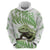 Green New Zealand Tuatara Hoodie Aotearoa Sphenodon Punctatus Silver Fern