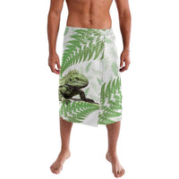 Green New Zealand Tuatara Lavalava Aotearoa Sphenodon Punctatus Silver Fern LT14 Green - Polynesian Pride