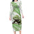 Green New Zealand Tuatara Long Sleeve Bodycon Dress Aotearoa Sphenodon Punctatus Silver Fern