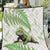 Green New Zealand Tuatara Quilt Aotearoa Sphenodon Punctatus Silver Fern