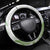 Green New Zealand Tuatara Steering Wheel Cover Aotearoa Sphenodon Punctatus Silver Fern