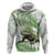 Green New Zealand Tuatara Zip Hoodie Aotearoa Sphenodon Punctatus Silver Fern