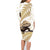 Gold New Zealand Tuatara Family Matching Long Sleeve Bodycon Dress and Hawaiian Shirt Aotearoa Sphenodon Punctatus Silver Fern