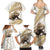 Gold New Zealand Tuatara Family Matching Summer Maxi Dress and Hawaiian Shirt Aotearoa Sphenodon Punctatus Silver Fern