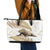 Gold New Zealand Tuatara Leather Tote Bag Aotearoa Sphenodon Punctatus Silver Fern