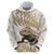 Gold New Zealand Tuatara Zip Hoodie Aotearoa Sphenodon Punctatus Silver Fern