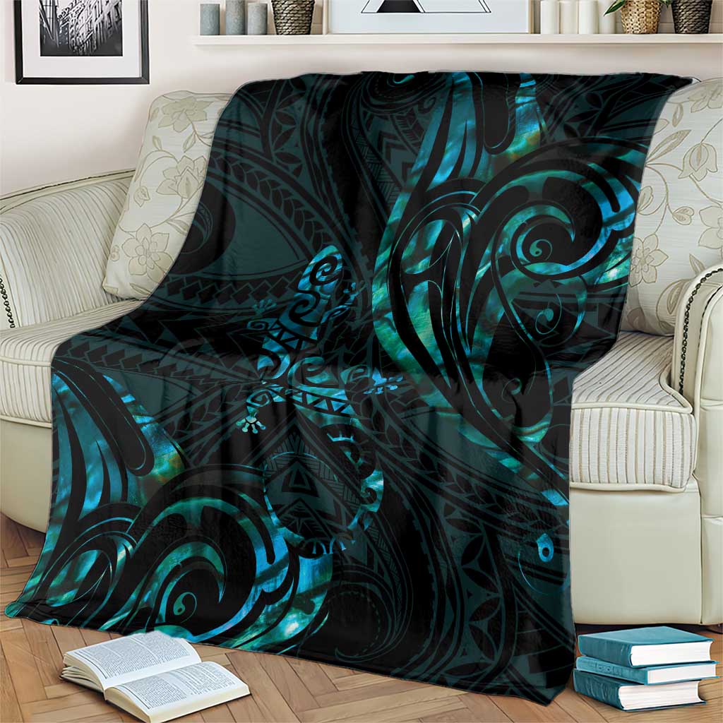 New Zealand Skink Blanket Aotearoa Maori Mix Paua Shell LT14 - Polynesian Pride