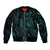 New Zealand Skink Bomber Jacket Aotearoa Maori Mix Paua Shell