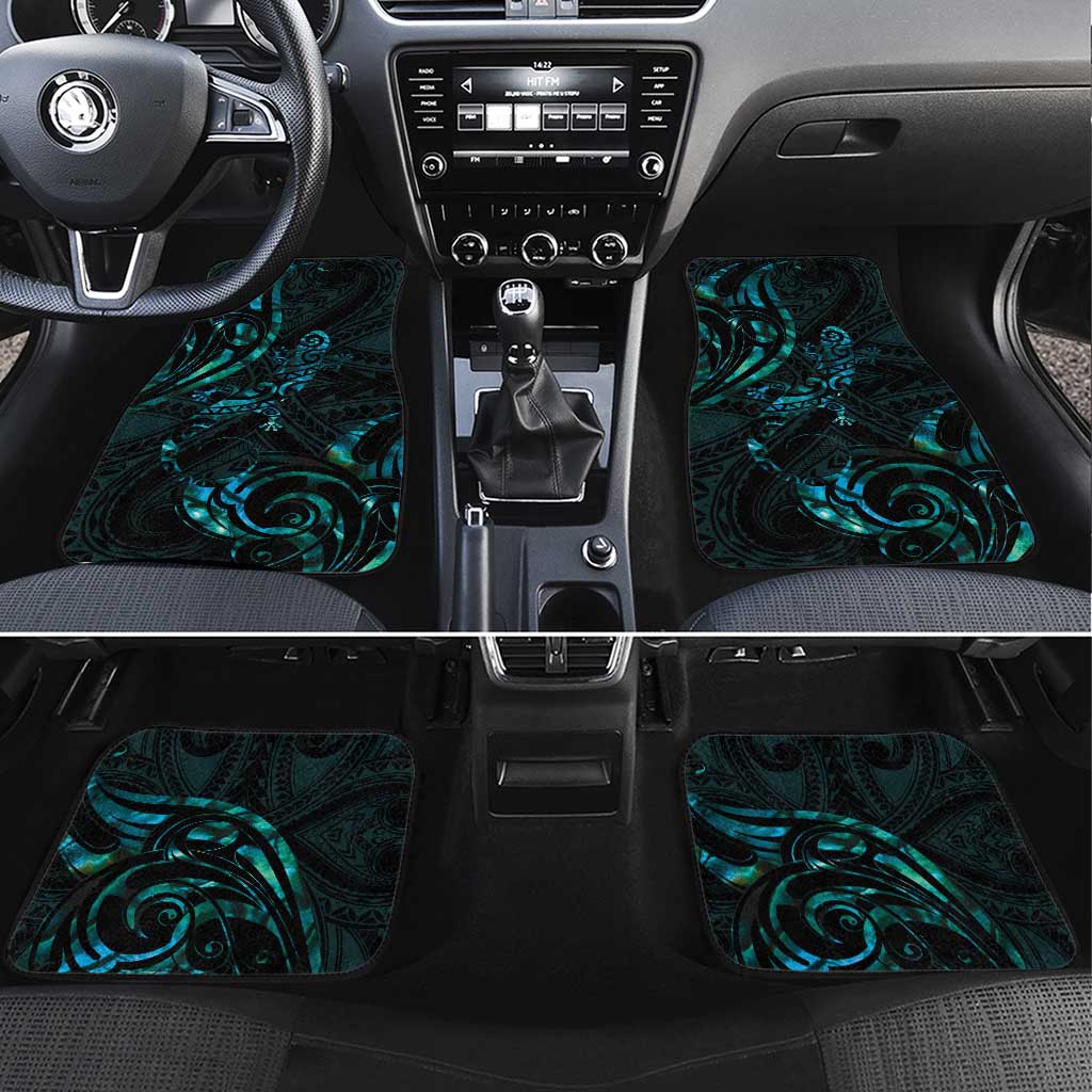 New Zealand Skink Car Mats Aotearoa Maori Mix Paua Shell