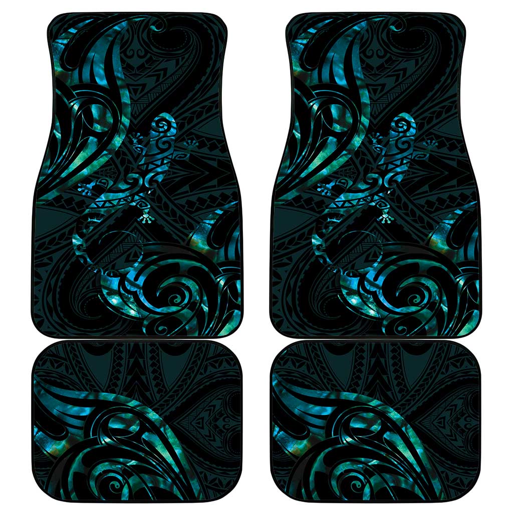 New Zealand Skink Car Mats Aotearoa Maori Mix Paua Shell LT14 - Polynesian Pride