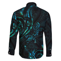 New Zealand Skink Family Matching Short Sleeve Bodycon Dress and Hawaiian Shirt Aotearoa Maori Mix Paua Shell