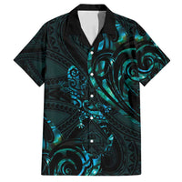 New Zealand Skink Family Matching Tank Maxi Dress and Hawaiian Shirt Aotearoa Maori Mix Paua Shell