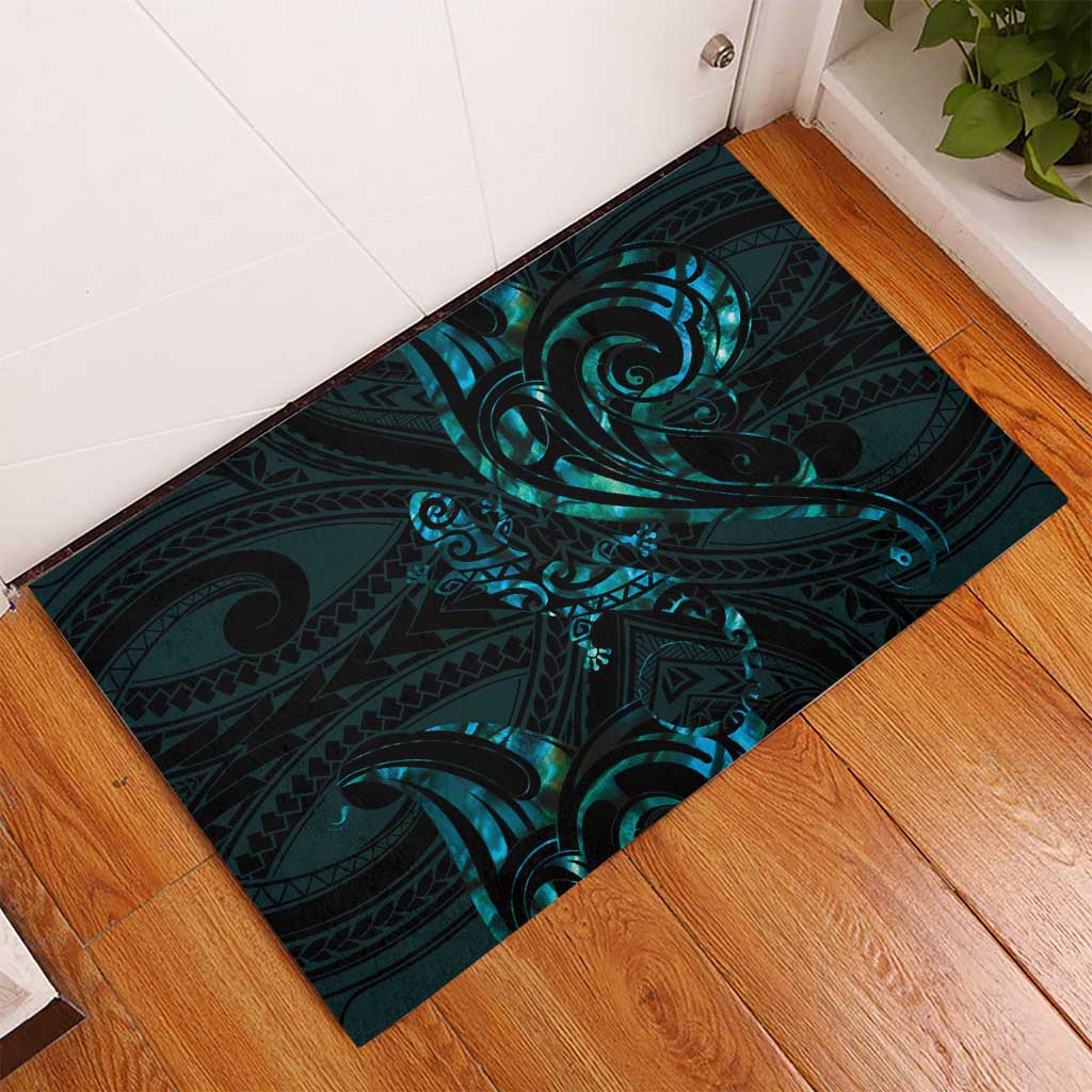 New Zealand Skink Rubber Doormat Aotearoa Maori Mix Paua Shell LT14 - Polynesian Pride