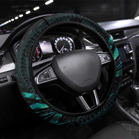 New Zealand Skink Steering Wheel Cover Aotearoa Maori Mix Paua Shell LT14 Universal Fit Blue - Polynesian Pride