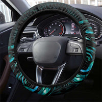 New Zealand Skink Steering Wheel Cover Aotearoa Maori Mix Paua Shell LT14 - Polynesian Pride