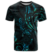 New Zealand Skink T Shirt Aotearoa Maori Mix Paua Shell LT14 Blue - Polynesian Pride