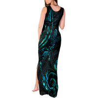 New Zealand Skink Tank Maxi Dress Aotearoa Maori Mix Paua Shell LT14 - Polynesian Pride