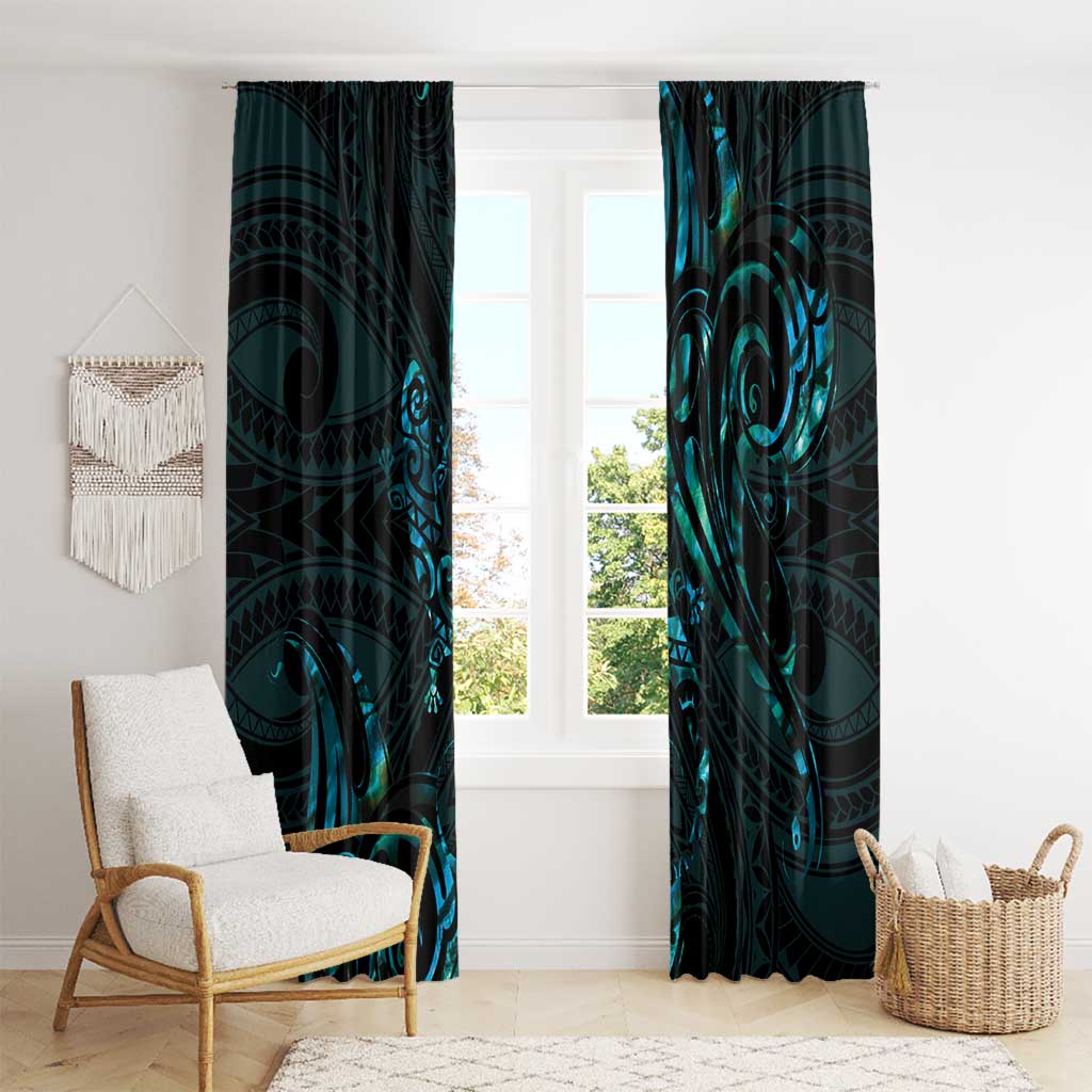 New Zealand Skink Window Curtain Aotearoa Maori Mix Paua Shell LT14 - Polynesian Pride