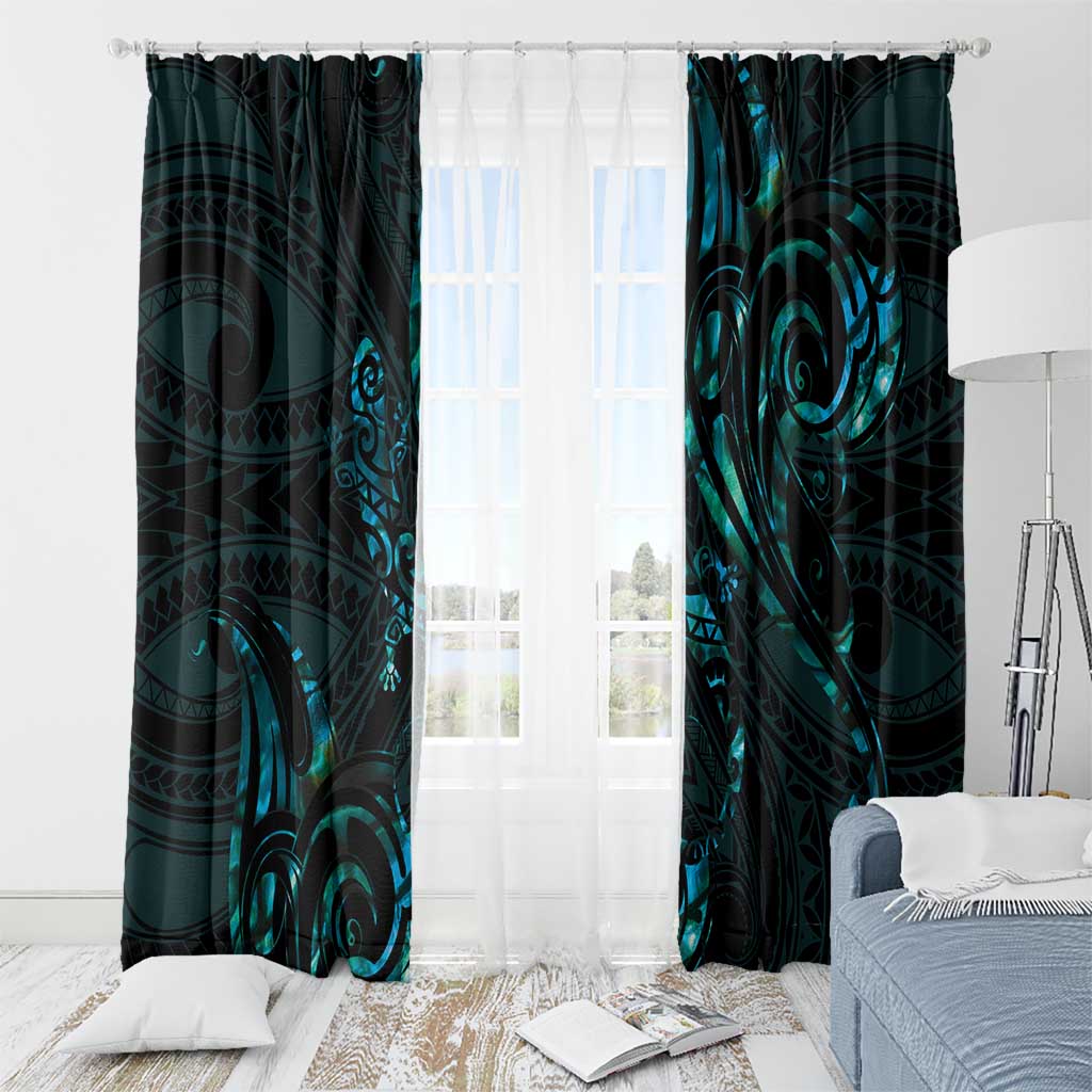 New Zealand Skink Window Curtain Aotearoa Maori Mix Paua Shell LT14 - Polynesian Pride