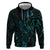 New Zealand Skink Zip Hoodie Aotearoa Maori Mix Paua Shell