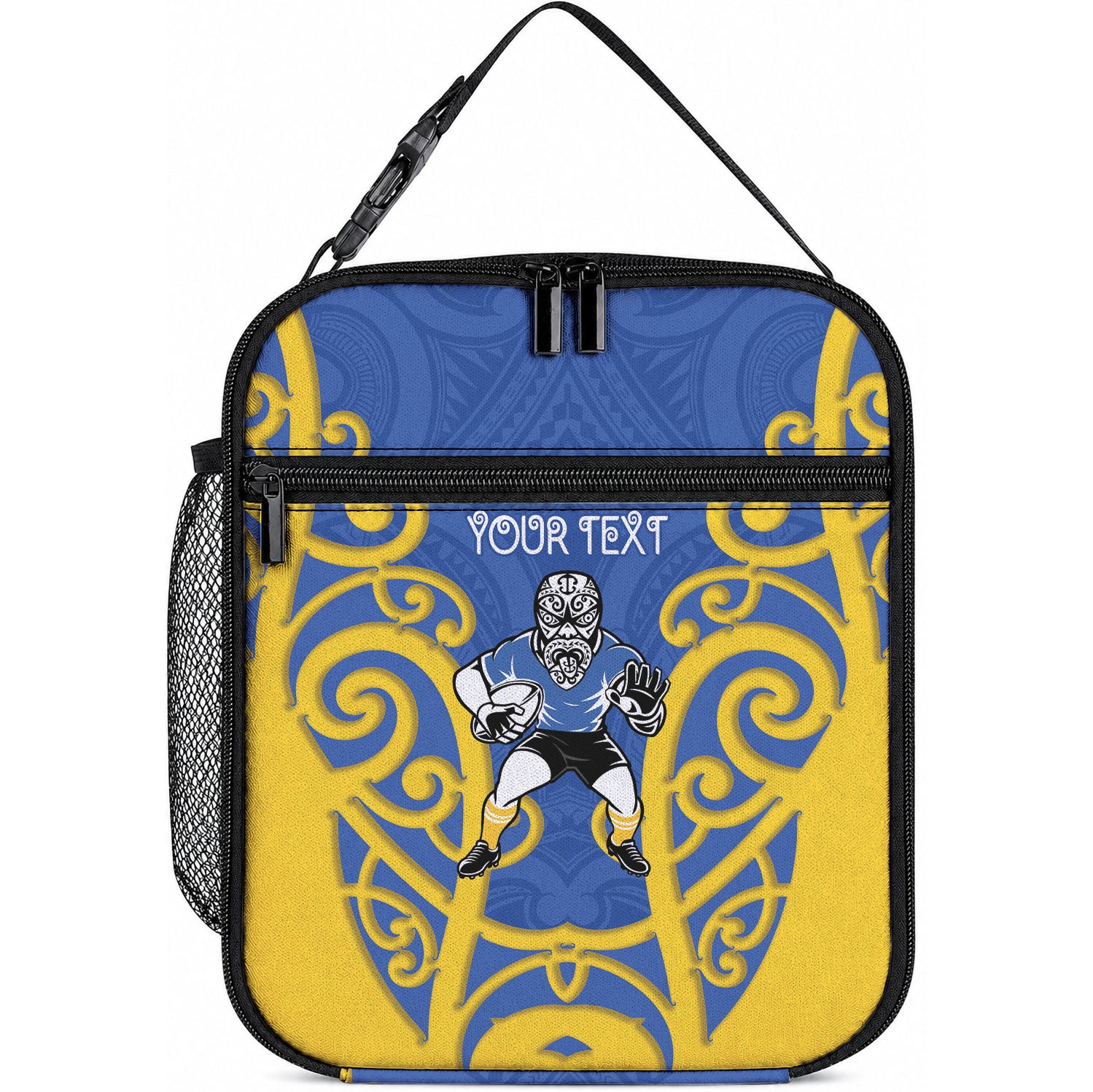 Otago Custom Rugby New Zealand Lunch Bag Aotearoa Maori Pukana Tiki Mascot