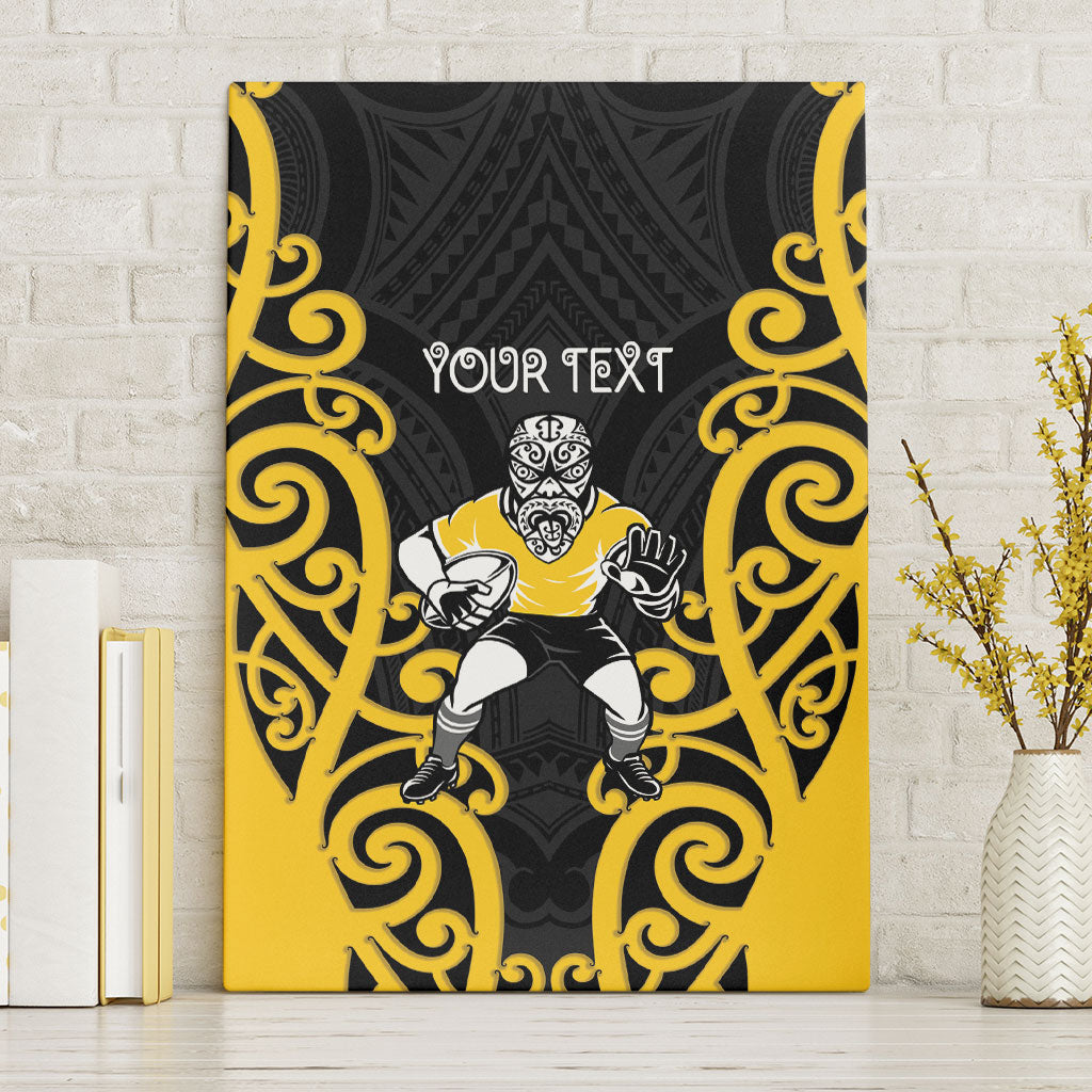Wellington Custom Rugby New Zealand Canvas Wall Art Aotearoa Maori Pukana Tiki Mascot