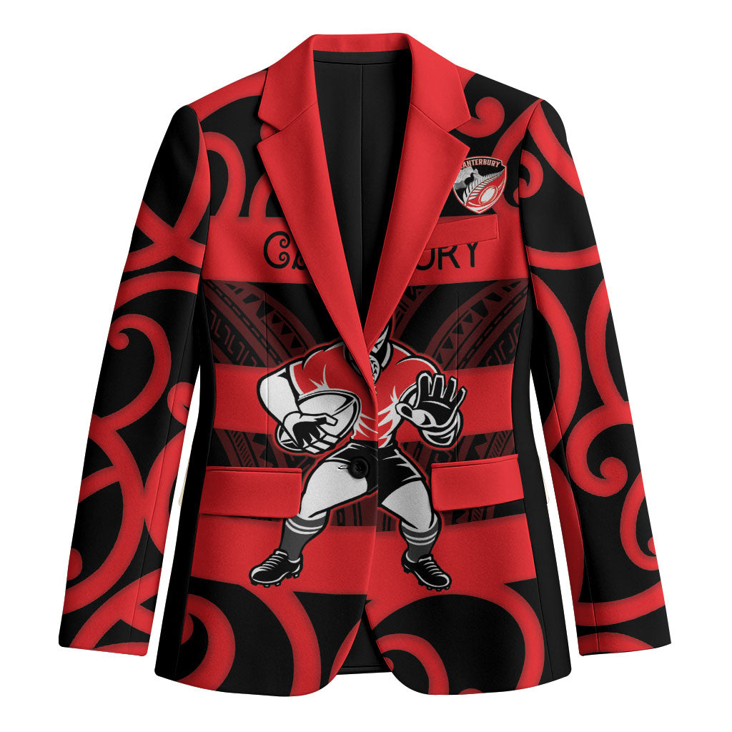 Canterbury Custom Rugby New Zealand Blazer Aotearoa Maori Pukana Tiki Mascot