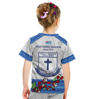 Fiji Holy Cross College Kid T Shirt Happy 50th Anniversary Fijian Tagimoucia Tapa Pattern LT14 - Polynesian Pride
