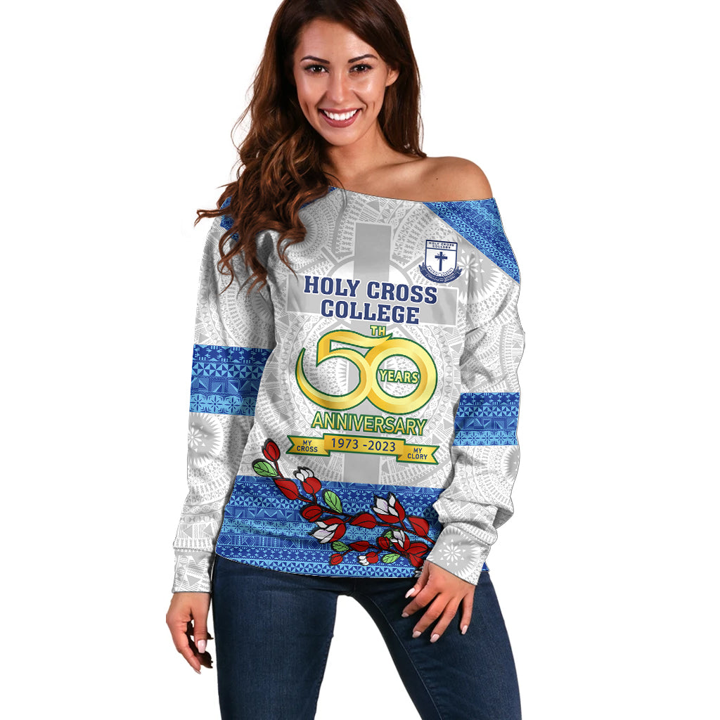 fiji-holy-cross-college-off-shoulder-sweater-happy-50th-anniversary-fijian-tagimoucia-tapa-pattern